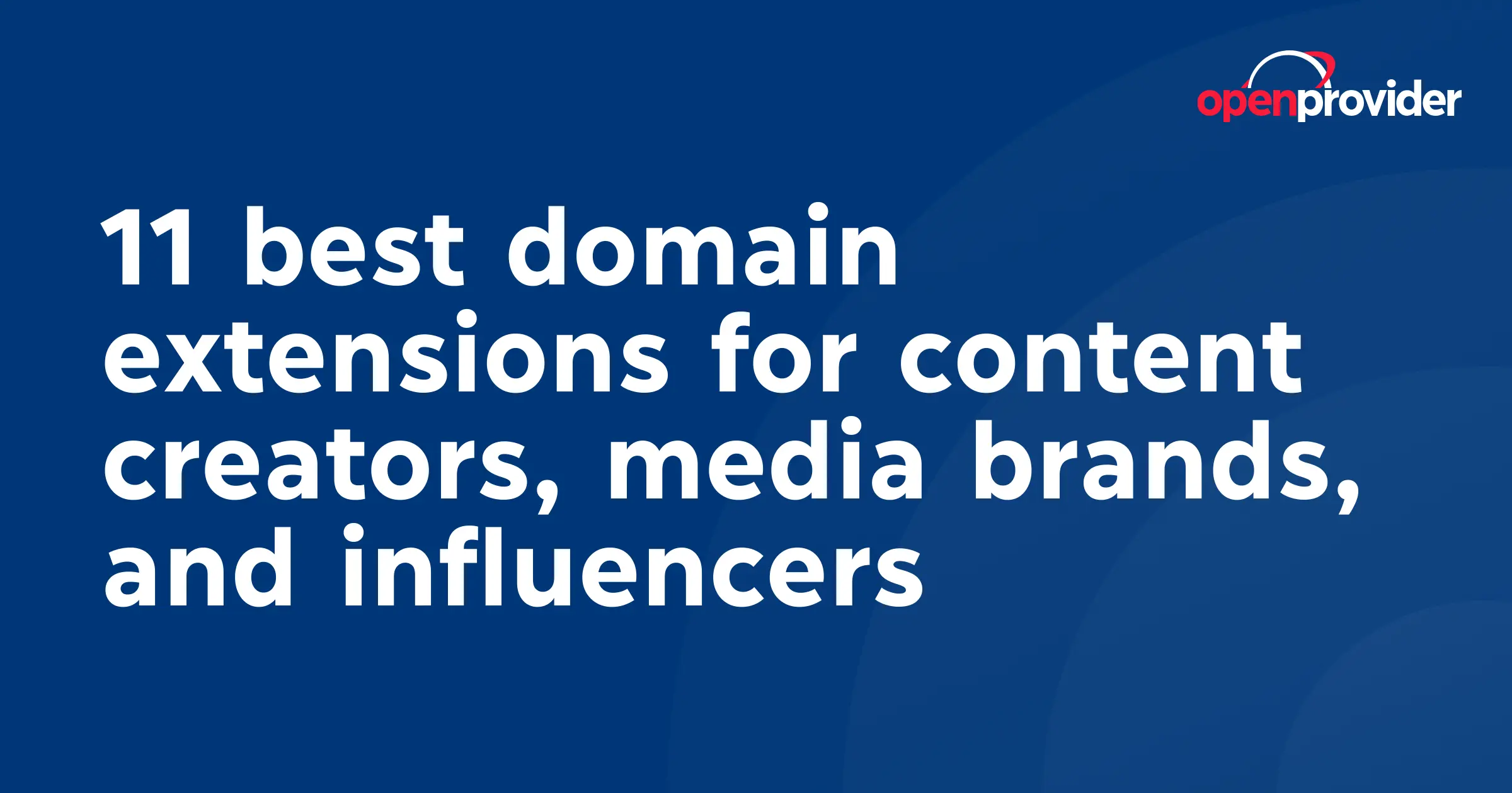 Media Domain Example 11 domain extensions for content creators, media, and influencers