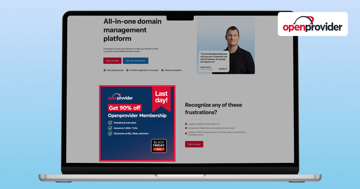 landing page for domain parking
