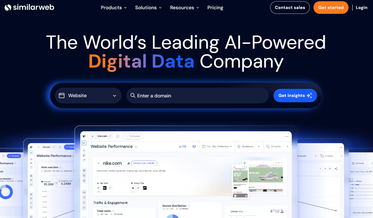 similarweb homepage for competitor analysis