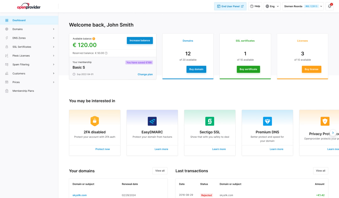 openprovider rcp platform
