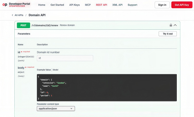 openprovider api documentation